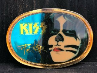 Kiss Peter Criss 1977 Pacifica Belt Buckle Vintage Rare Pegasus Logo