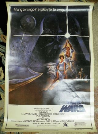 Vintage Star Wars Movie Poster 1977 One Sheet Style A 77 - 21