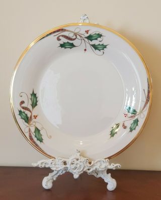 Lenox Holiday Nouveau Christmas Gold Dinner Plate Set Of 8