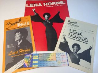 Lena Horne The Lady And Her Music Souvenir Book 1982 & Hartford Program