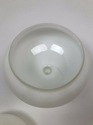 VTG MURANO ITALIAN Cased GLASS Apothecary Jar EMPOLI Blenko GIANT SIZE White 9