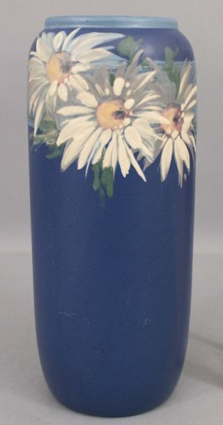 Antique Weller Arts & Crafts Hand Painted Hudson Daisy Flower Art Pottery Vase 2