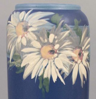 Antique Weller Arts & Crafts Hand Painted Hudson Daisy Flower Art Pottery Vase 3