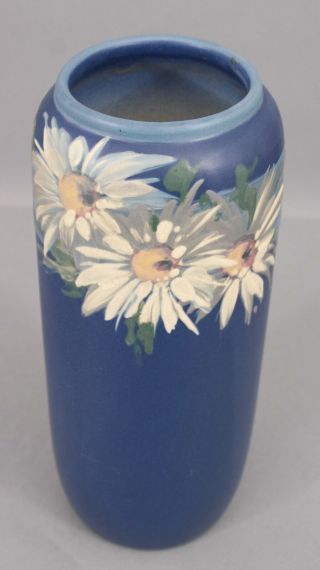 Antique Weller Arts & Crafts Hand Painted Hudson Daisy Flower Art Pottery Vase 4