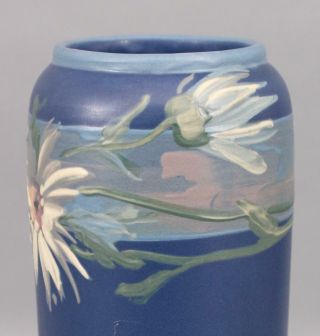 Antique Weller Arts & Crafts Hand Painted Hudson Daisy Flower Art Pottery Vase 9