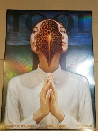 Tool Poster Chicago United Center 2019 Concert Tour Limited Edition Holographic.