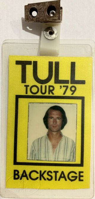 Jethro Tull 1979 Tour Roadie Laminated Backstage Pass
