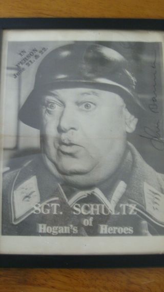 Sgt.  Schultz,  John Banner Signed Photo