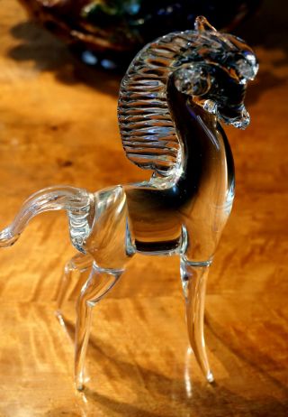 A Vintage Archimede Seguso Murano Glass Horse