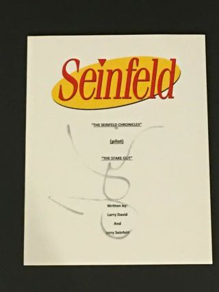 Jerry Seinfeld Signed Seinfeld The Stake Out Pilot Episode Script Jsa
