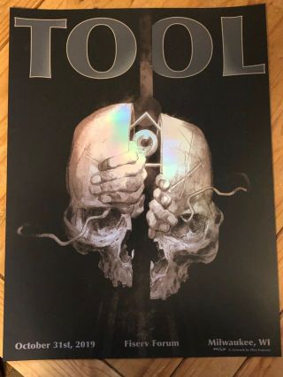 Tool Tour Poster.  Foil,  Embossed.  Milwaukee Fiserv Forum 10/31.  344 Of 650