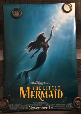 The Little Mermaid Advance 1989 1 Sheet 2 Sided Movie Poster