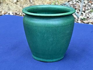 Rare Merrimac Pottery Arts & Crafts Vase Matte Green Glaze.  Grueby.  Marblehead