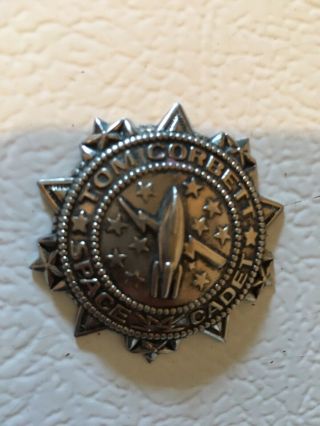 Tom Corbett Space Cadet Metal Badge From The 1950’s Out Of Kit