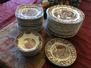 Johnson Brothers His Majesty Turkey Thanksgiving English China For 20 Pickuponly