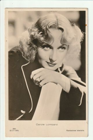 Carole Lombard 1930s Photo Postcard