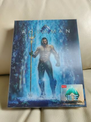 Aquaman Hdzeta Blu - Ray Steelbook,  Sealed/mint,  Single Lenticular