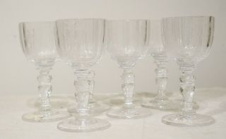 Moser Crystal Maria Theresia Romeo Juliet Wine Red Whit Goblet European Set Of 6