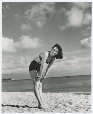 1953 Rare Vintage Donna Reed Bikini Pin Up Photograph From Here To Eternity Fine