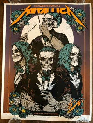 Metallica S&m2 Night One Concert Poster Chase Center San Francisco Symphony 9/6
