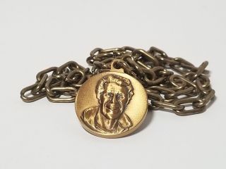 Vintage Official Happy Days Fonzie Charm Bronze Pendant Necklace,  The Fonz