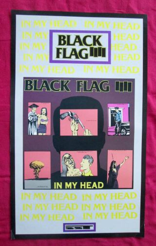 Black Flag In My Head Poster 1985 Raymond Pettibon Sst Punk