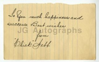 Chick Webb - American Jazz & Swing Drummer - Authentic Autograph