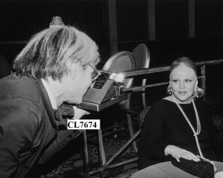 Andy Warhol Uses Polaroid Camera To Peggy Lee At The Waldorf Astoria Hotel Photo