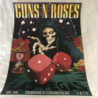 Guns N Roses Poster Las Vegas 11/2/2019 Lithograph Limited Caesar’s Colosseum