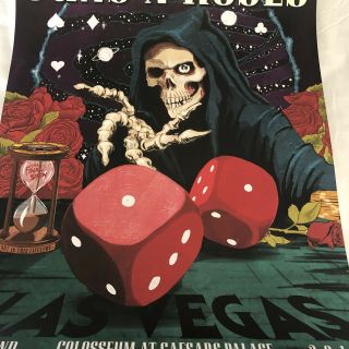 Guns N Roses Poster Las Vegas 11/2/2019 Lithograph Limited Caesar’s Colosseum 3