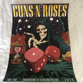 Guns N Roses Poster Las Vegas 11/2/2019 Lithograph Limited Caesar’s Colosseum 4