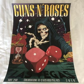 Guns N Roses Poster Las Vegas 11/2/2019 Lithograph Limited Caesar’s Colosseum 5