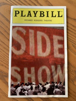 Playbill Side Show Broadway Musical November 1997