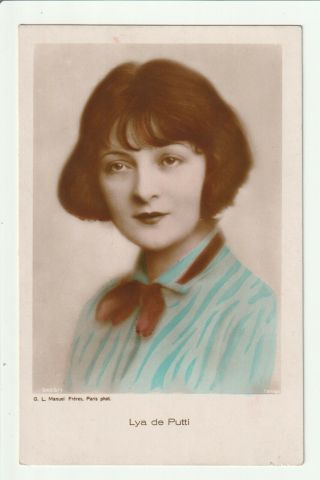 Lya De Putti 1930s Colour Photo Postcard