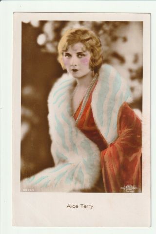 Alice Terry 1930s Colour Photo Postcard