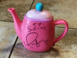 Signed/autographed Taylor Swift Pink Toy Teapot " I 3 Shannon Taylor 3 "