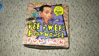 1988 Topps Pee Wee Herman Playhouse Fun Pak Box,  33 Packs Paul Reubens