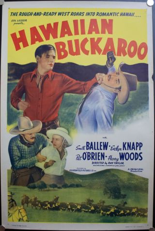1938 Hawaiian Buckaroo | Sol Lesser Vintage Movie Poster
