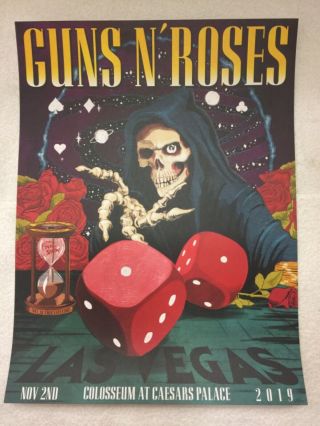 Guns N Roses Las Vegas Caesars Colosseum Event Poster 11/2 Numbered 65/200