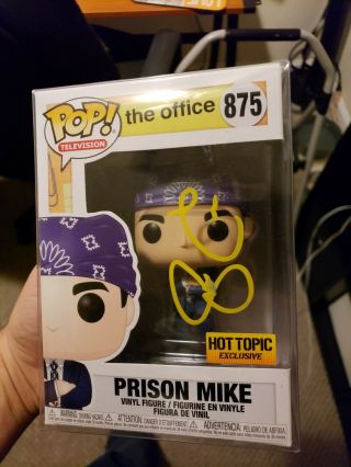 Steve Carell Signed Funko Pop The Office Prison Mike