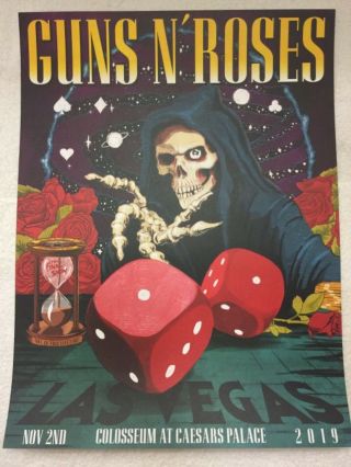 Guns N Roses Las Vegas Caesars Colosseum Event Poster 11/2 Numbered 71/200