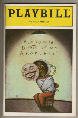 " Accidental Death Of An Anarchist " Playbill 1984 Patti Lupone,  Jonathan Pryce