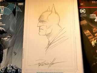 Sdcc 2019 Comic Con Dc Batman Signed Lucio Parillo Sketch Card Comics Postcard
