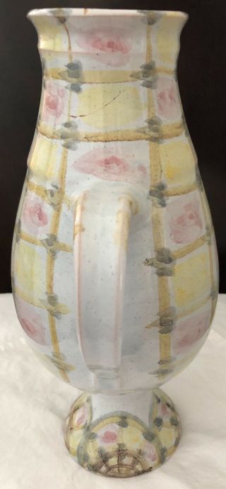 Bjorn Wiinblad Signed Danmark 1961 Lidded Muti - color Whimsical Pottery Pitcher 2