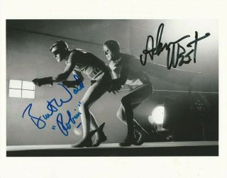 Batman Series Photo Signed By Adam West And Burt Ward Robin,  With,  8 " X10 "