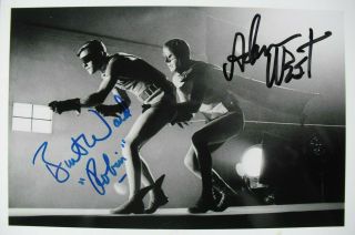 BATMAN series photo signed by ADAM WEST and BURT WARD Robin,  with,  8 