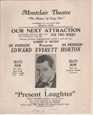 Mae West " Diamond Lil " Program 1948 Montclair Theatre (nj) Steve Cochran