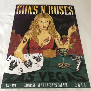 Guns N Roses Poster Las Vegas 11/1/2019 Lithograph Limited Caesar’s Colosseum