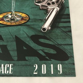 Guns N Roses Poster Las Vegas 11/1/2019 Lithograph Limited Caesar’s Colosseum 2