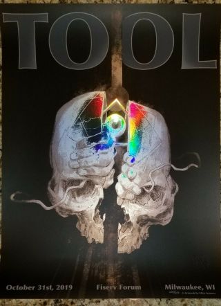 Tool Halloween Milwaukee Rainbow Foil Concert Poster - No Hassle Buy It Now